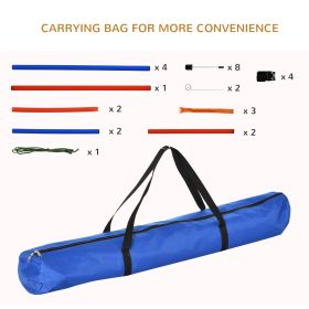 Portable Dog Pet Agility Training Kit with  High Jump Weave Pole And Ring Obedience Training Equipment Set